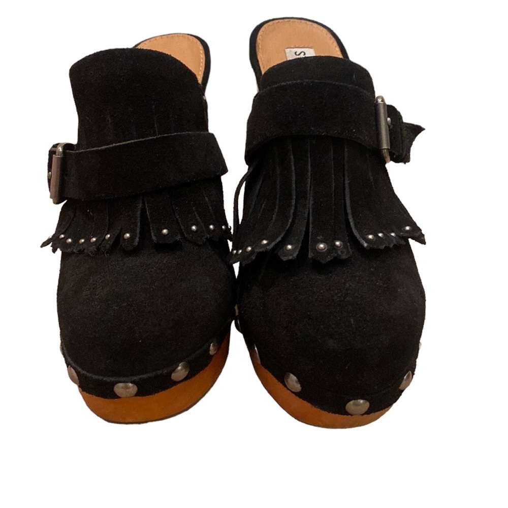 Steve Madden Helgga Fringe Studded Mule 7